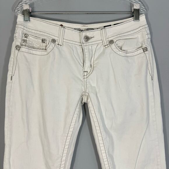 Miss Me White Ankle Skinny Jeans - Picture 6 of 7